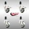 Service Caster 3.5 Inch 316SS Gray Polyurethane Swivel 1-5/8 Inch Stem Caster Lock Brake, 2PK SCC-SS316TTLEX20S3514-PPUB-2-S-2-158 - alternate 4